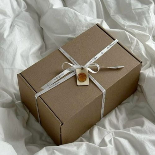Hộp carton 25x20x6cm nắp gài, 3 lớp, sóng E, mặt nâu đáy mộc