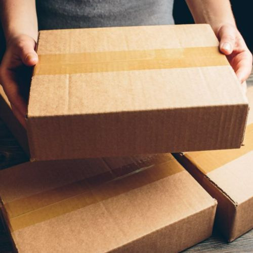 Hộp carton 40x40x20cm nắp đối, 3 lớp, sóng B, mặt nâu đáy mộc