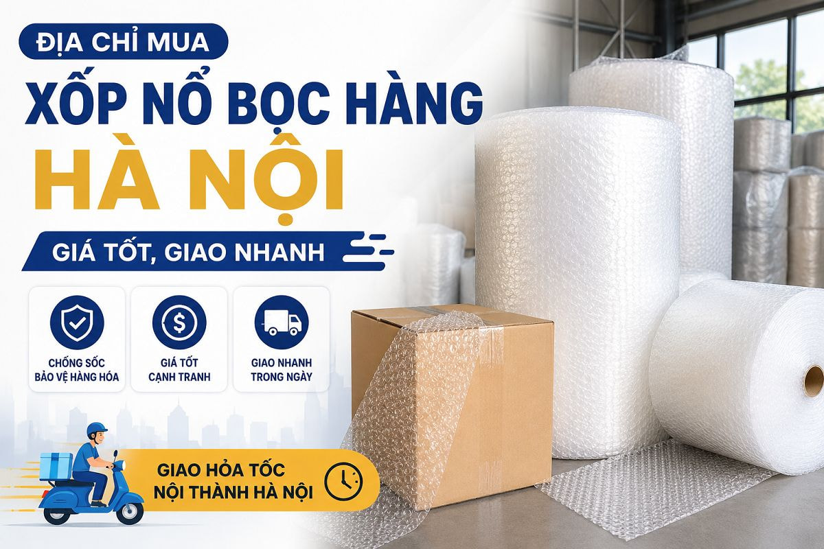 Xốp nổ bọc hàng Hà Nội giá rẻ, sẵn kho, giao nhanh