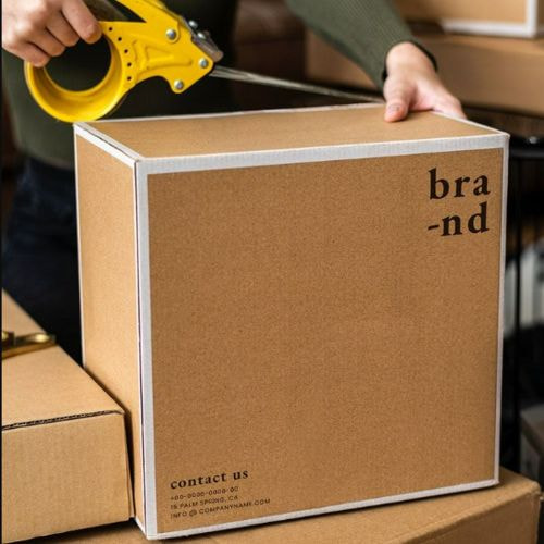 Hộp carton 60x40x25cm nắp đối, 3 lớp, sóng B, mặt nâu đáy mộc Hupuna.com