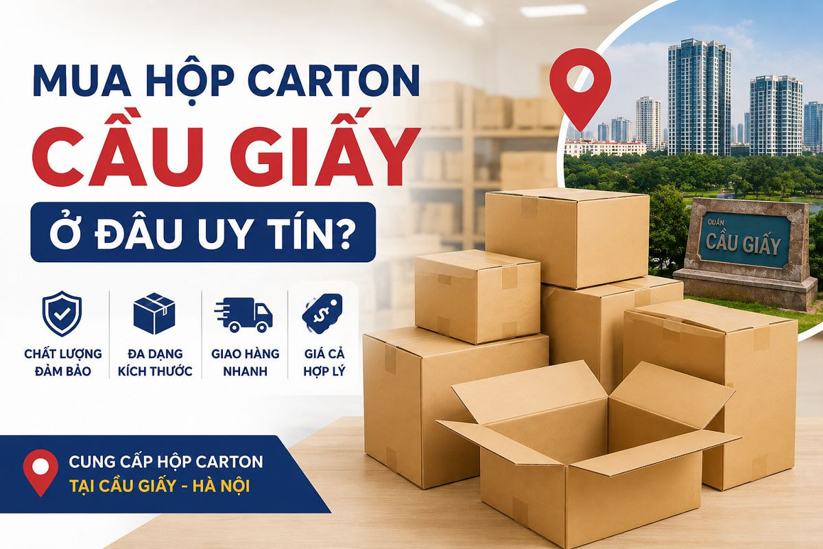 Mua hộp carton Cầu Giấy ở đâu uy tín? Top địa chỉ chất lượng