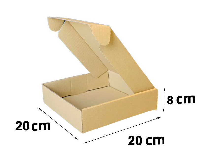 Hộp carton nắp gài 20x18x8cm, hộp carton nắp cài 20x18x8cm