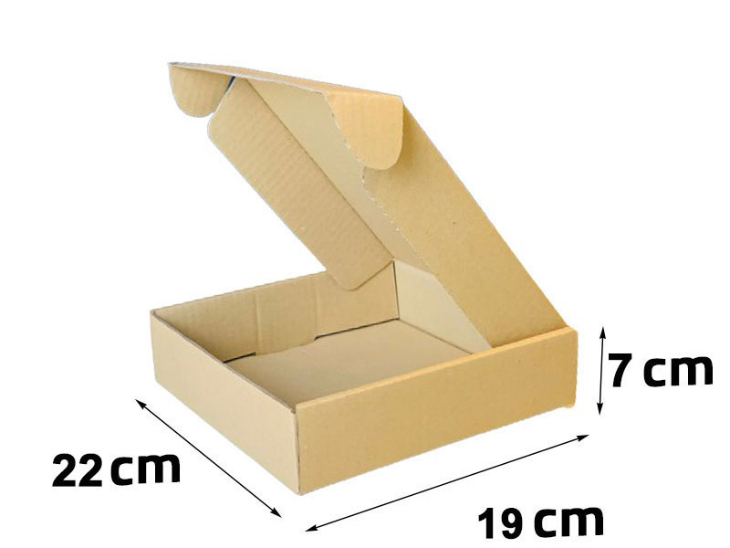 Hộp carton nắp gài 22x19x7cm, hộp carton nắp cài 22x19x7cm