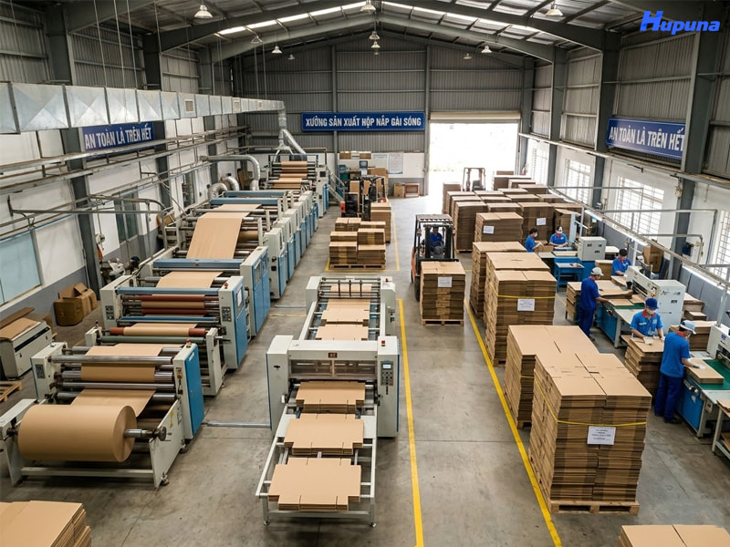 Hupuna là xưởng sản xuất hộp nắp gài Hà Nội uy tín, chất lượng