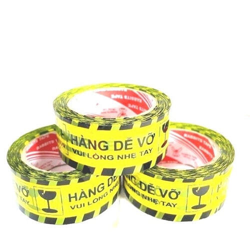 Băng dính hàng dễ vỡ cuộn 1kg lõi giấy 5mm cây 6kg ảnh 2