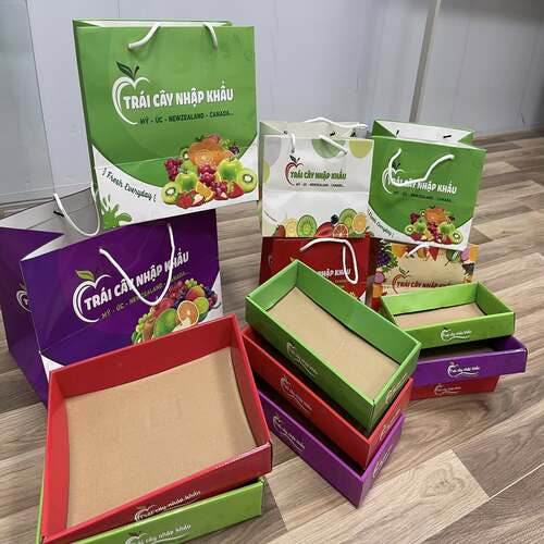 Túi giấy đựng hoa quả loại 3kg ảnh 2