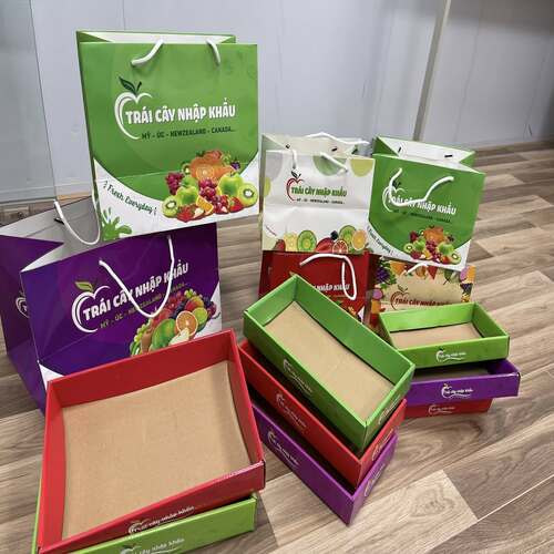 Túi giấy đựng hoa quả loại 5kg ảnh 2