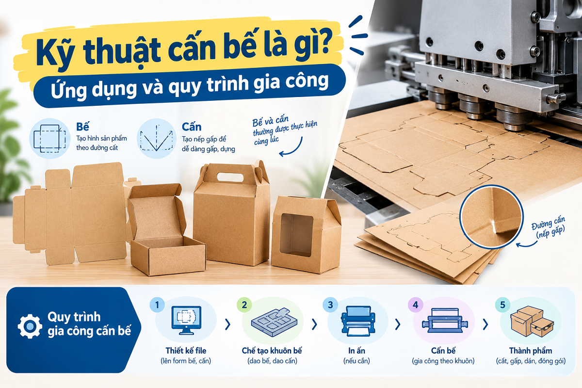Kỹ thuật cấn bế là gì Ứng dụng và quy trình gia công