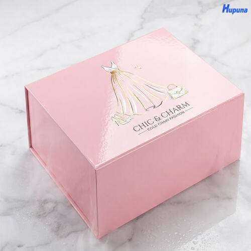 Mẫu hộp nắp lật thời trang in bóng 1 mặt ảnh 2