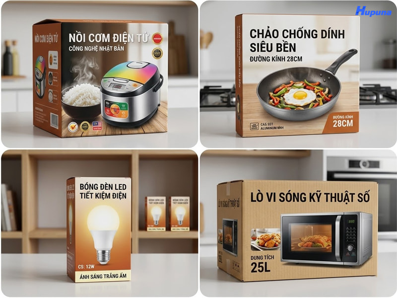 Những lưu ý khi đặt sản xuất thùng carton cho hàng gia dụng