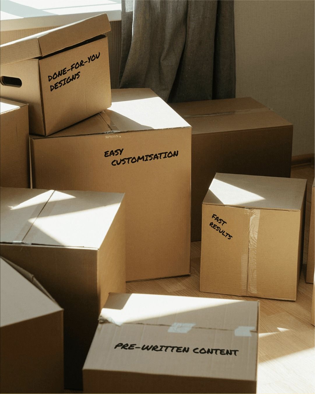 Thùng carton chuyển nhà 5 lớp, nắp đối, mặt nâu
