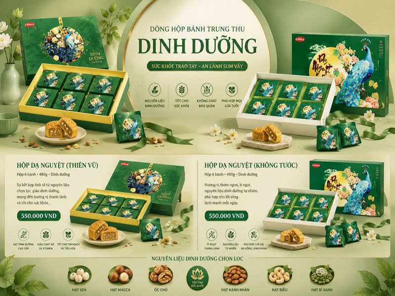Dòng hộp bánh trung thu dinh dưỡng Bibica