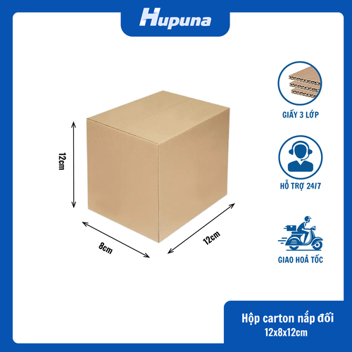 Hộp carton 12x8x12cm nắp đối 3 lớp(1)