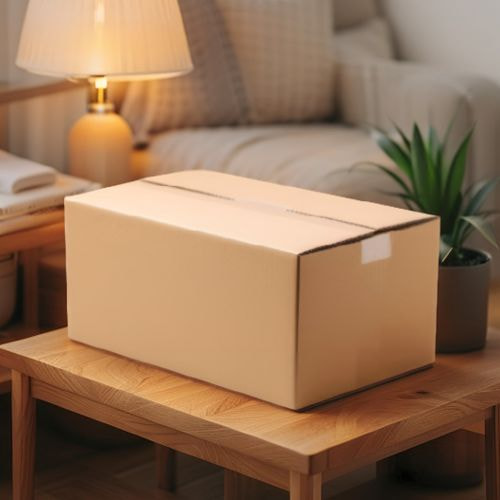 Hộp carton 12x8x12cm nắp đối 3 lớp, sóng B, mặt nâu đáy mộc Hupuna.com