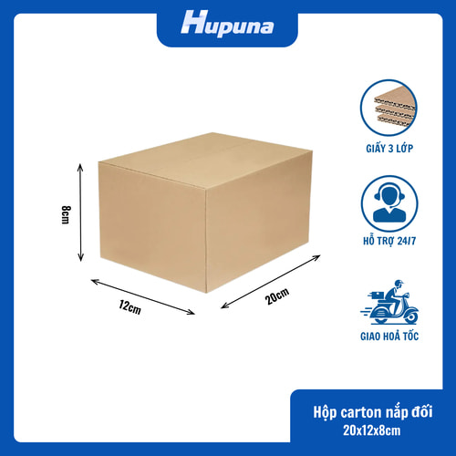 Hộp carton 20x12x8cm nắp đối 3 lớp(1)