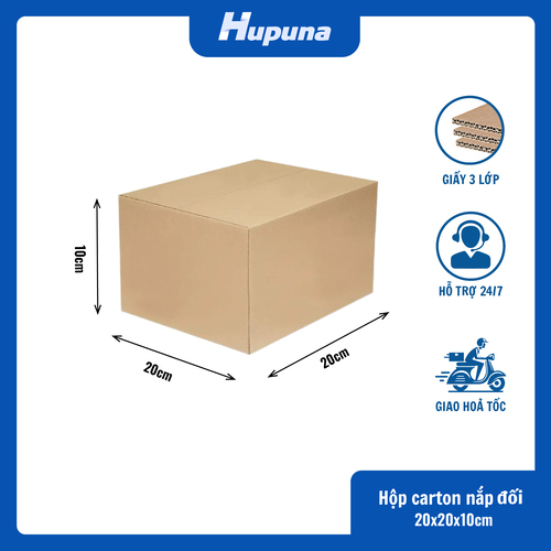 Hộp carton 20x20x10cm nắp đối 3 lớp(1)