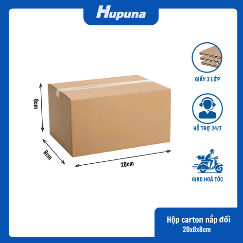 Hộp carton 20x8x8cm nắp đối 3 lớp(1)