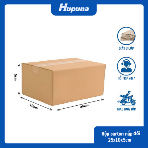 Hộp carton 25x10x5cm nắp đối 3 lớp (1)
