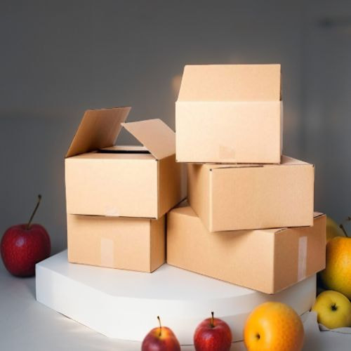Hộp carton 25x15x10cm nắp đối, 3 lớp, sóng B, mặt nâu đáy mộc