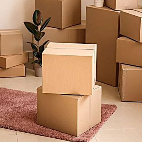Hộp carton 25x22x12cm nắp đối, 3 lớp, sóng B, mặt nâu đáy mộc
