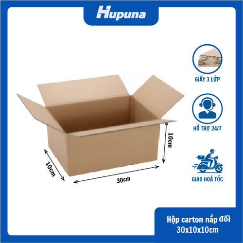 Hộp carton 30x10x10cm nắp đối 3 lớp (1)