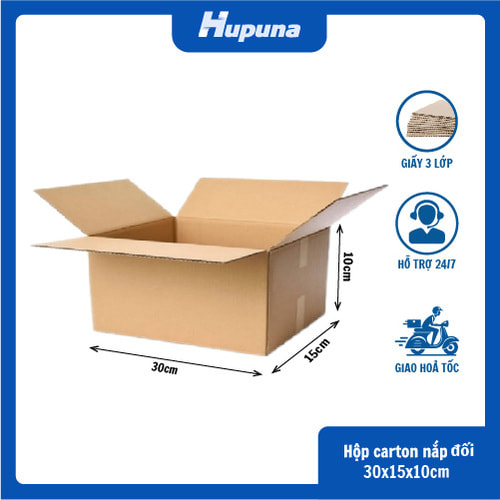 Hộp carton 30x15x10cm nắp đối 3 lớp (1)