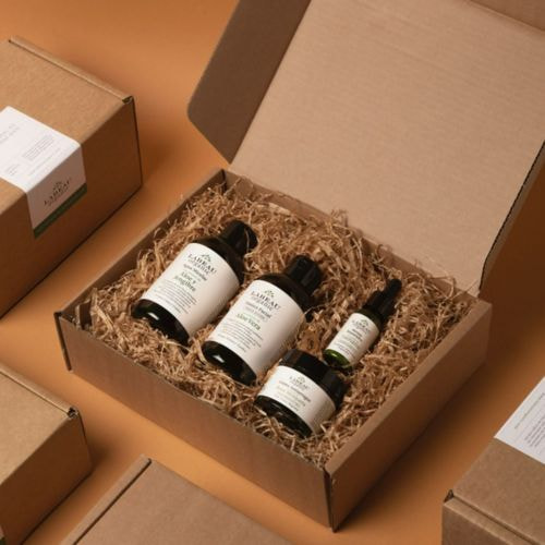 Hộp carton 35x25x10cm nắp gài 3 lớp, sóng E, mặt nâu đáy mộc