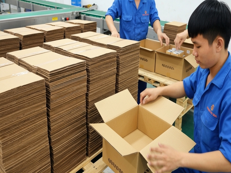 Thông số hộp carton 20x10x10cm nắp đối 3 lớp