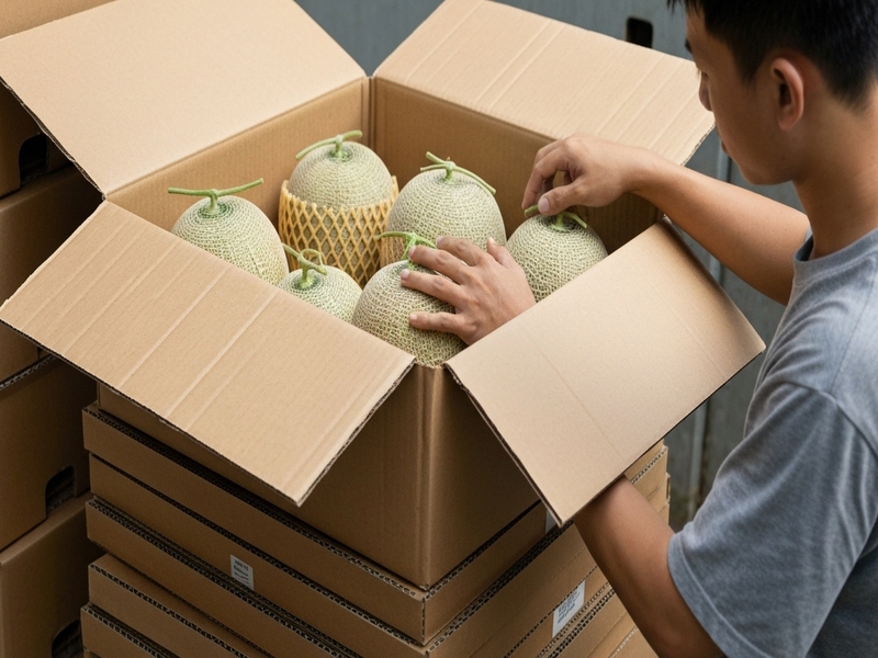 Thùng carton đựng dưa lưới