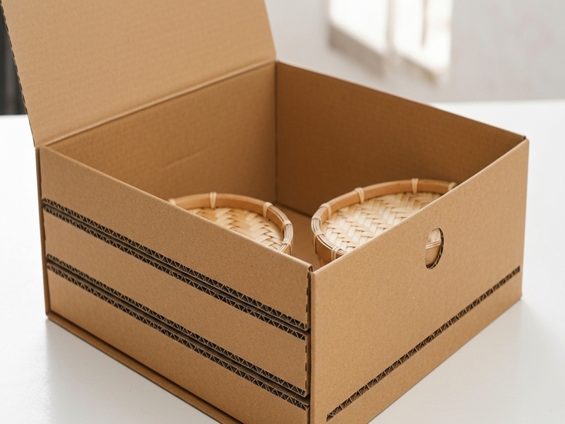 Thùng carton đựng mây tre đan