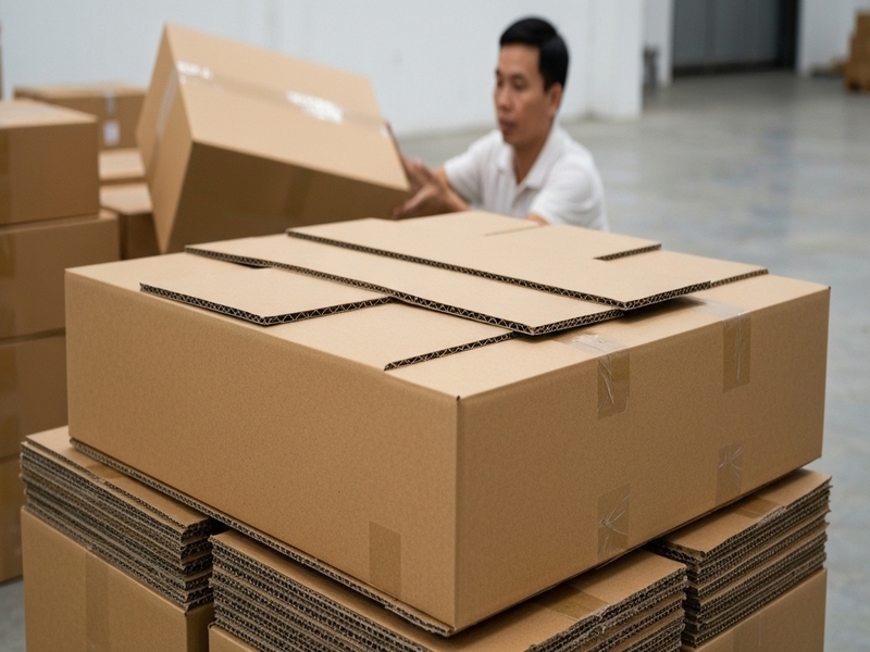 Tổng quan về hộp carton 60x40x40cm nắp đối 3 lớp