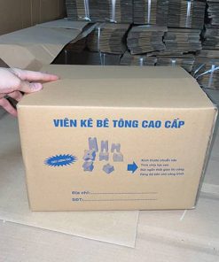 hộp viên kê bê tông, hộp carton đựng viên kê bê tông, hộp carton đựng con kê bê tông, hộp carton đựng cục kê bê tông