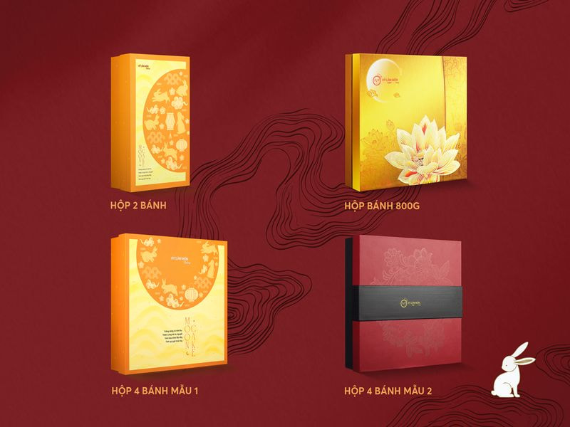 5 mẫu hộp bánh trung thu của thương hiệu Hỷ Lâm Môn