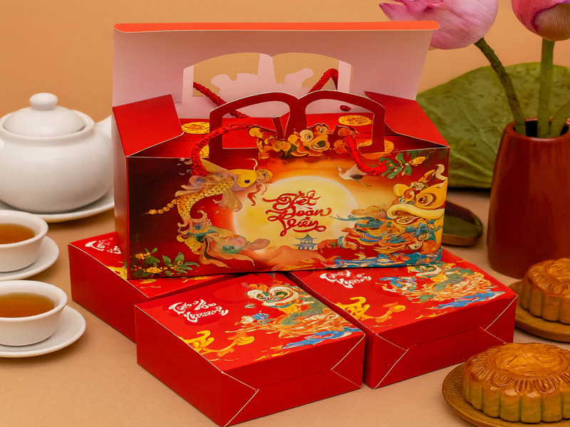 Các mẫu hộp bánh trung thu giấy mềm