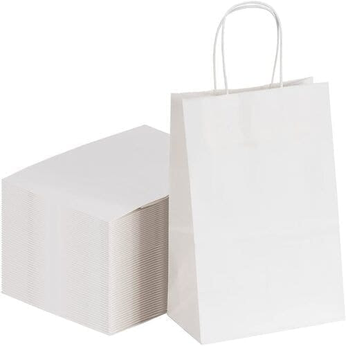 Túi giấy màu trắng 12x6x22 cm ảnh 2