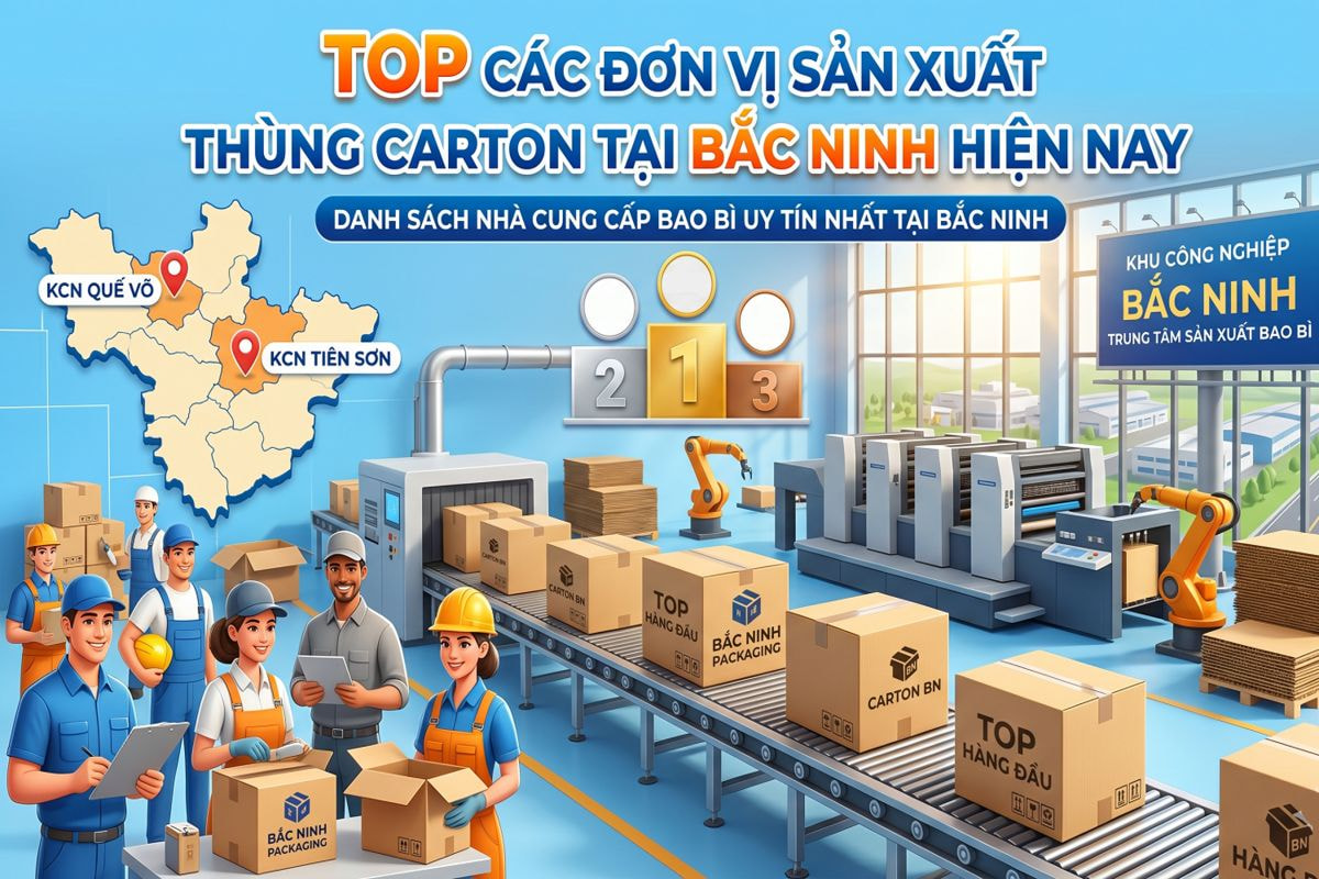 Top các đơn vị sản xuất thùng carton tại Bắc Ninh hiện nay