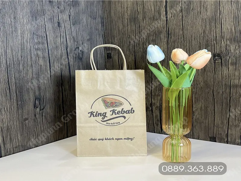 gấp túi giấy, làm túi giấy, trang trí túi giấy