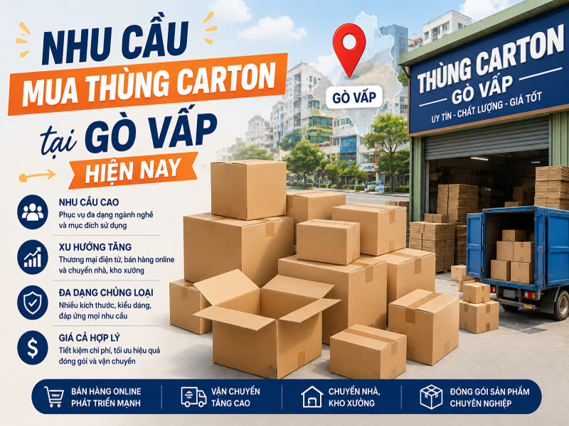 Nhu cầu mua thùng carton tại Gò Vấp hiện nay