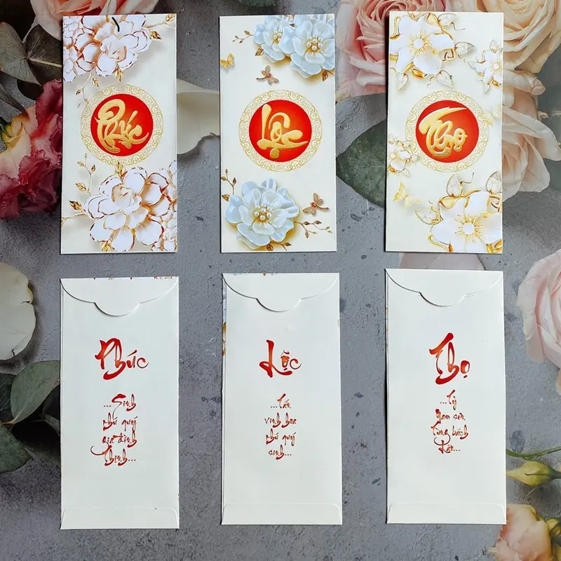 Bao lì xì phúc lộc thọ chúc tết