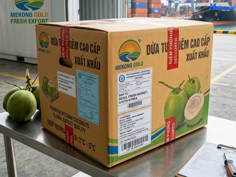 Các tiêu chuẩn chất lượng của thùng đựng dừa tươi xuất khẩu