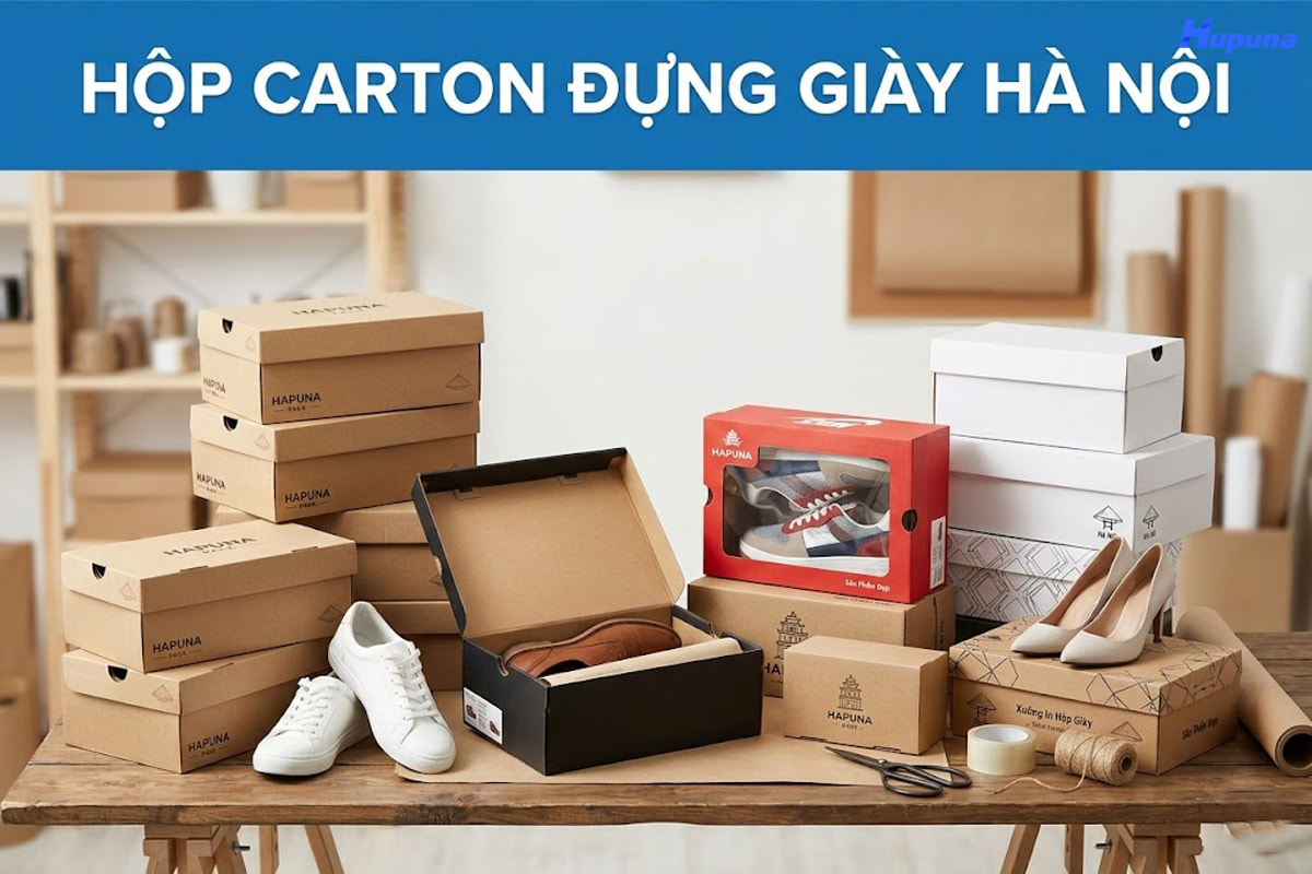 Hộp carton đựng giày hà nội