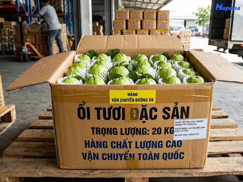 Hupuna là xưởng sản xuất thùng đựng ổi xuất khẩu uy tín