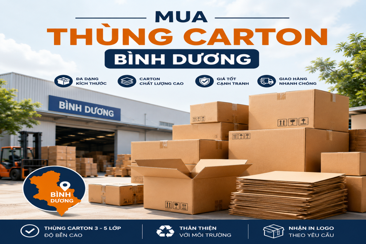 Địa chỉ mua thùng carton Bình Dương giá rẻ, uy tín