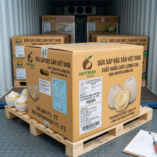 Thùng đựng dừa tươi xuất khẩu ảnh 4