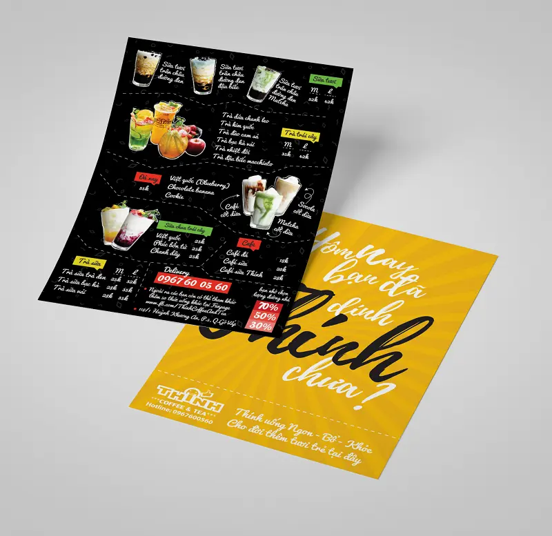 kích thước tờ rơi quảng cáo, kích thước tờ rơi giấy, kích thước chuẩn tờ rơi