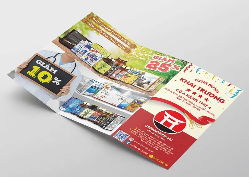 kích thước tờ rơi quảng cáo, kích thước tờ rơi giấy, kích thước chuẩn tờ rơi