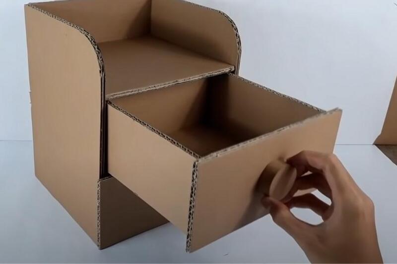 Cách làm hộp đựng bút bằng bìa carton, học tập làm hộp đựng bút bằng bìa carton