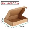 Hộp carton nắp gài 30x21x7,5cm HCM (có sẵn)