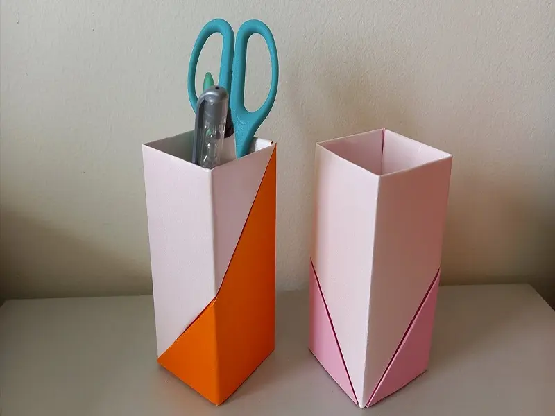 Hướng dẫn cách làm thùng rác tái chế bằng bìa carton đơn giản