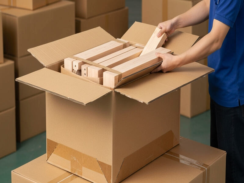Đồ gỗ có nên dùng hộp carton 40x40x30cm nắp đối 3 lớp